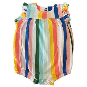 TEA 6-9 Month Colorful Striped onesie romper